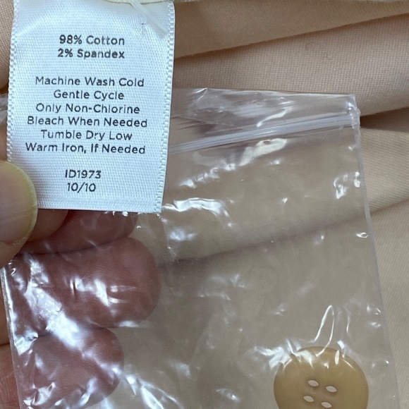 Talbots women Sz 14 straight high rise flat front cotton Pants Trousers Crop NWT - Picture 9 of 9